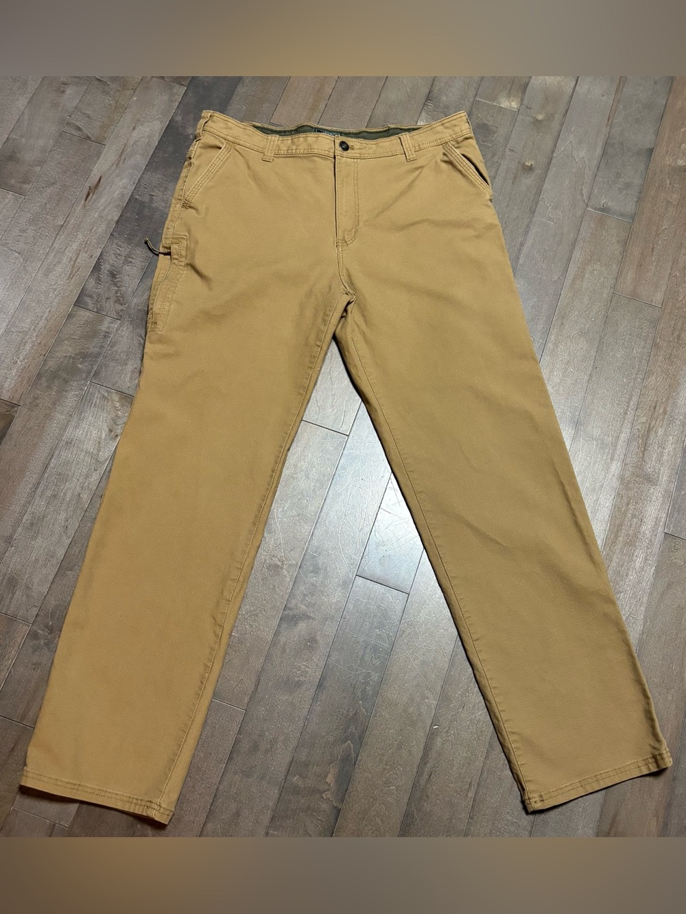 G.H. Bass & Co Mens 38x34 Heavy Canvas Work Pants Brown Utility Carpenter